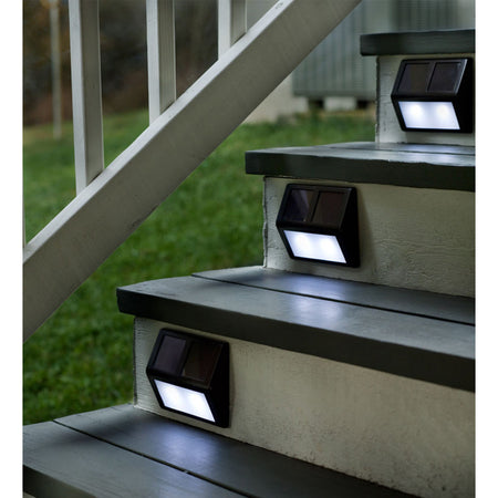 Solar Powered Step Lights, Bronze, Set of 4 - Floral Acres Greenhouse & Garden Centre