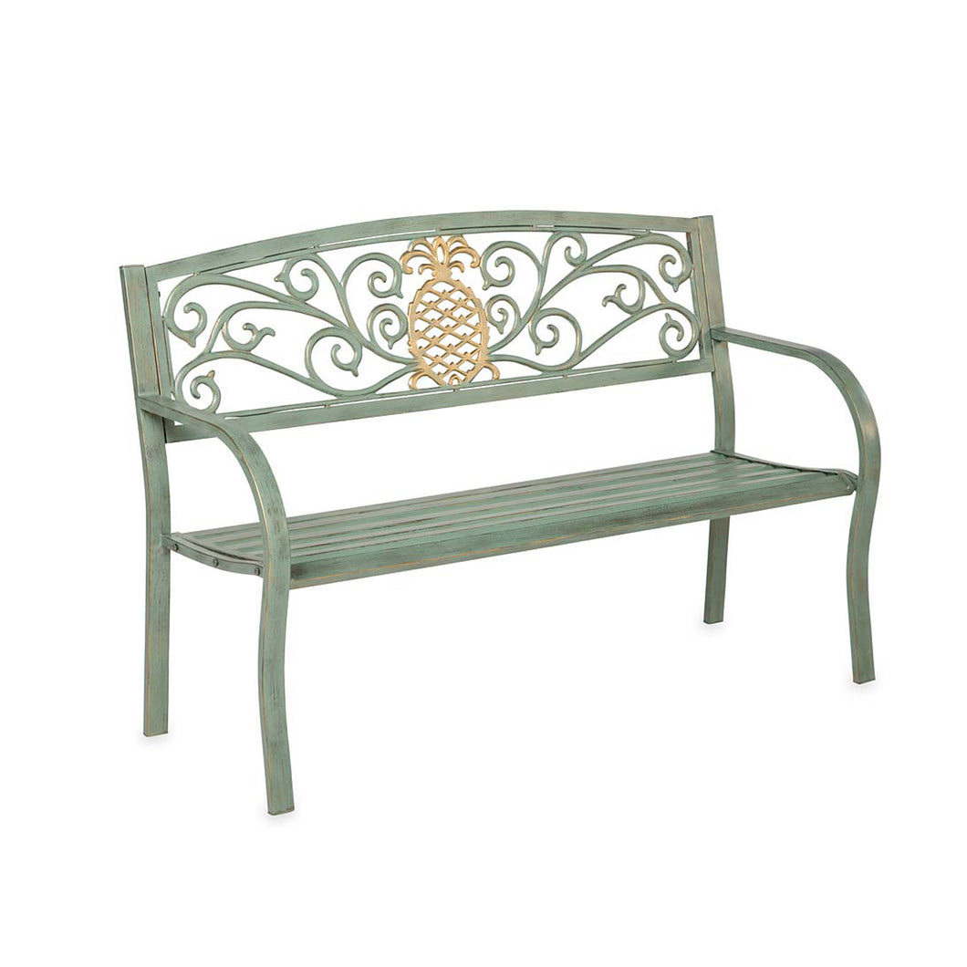 Metal Garden Bench, Pineapple - Floral Acres Greenhouse & Garden Centre