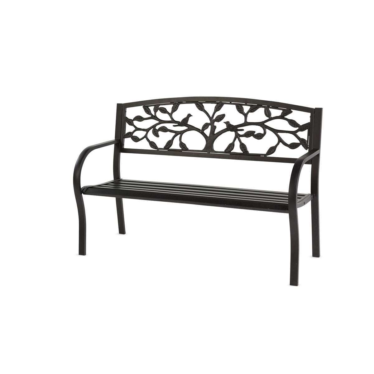 Metal Garden Bench, Tree of Life - Floral Acres Greenhouse & Garden Centre