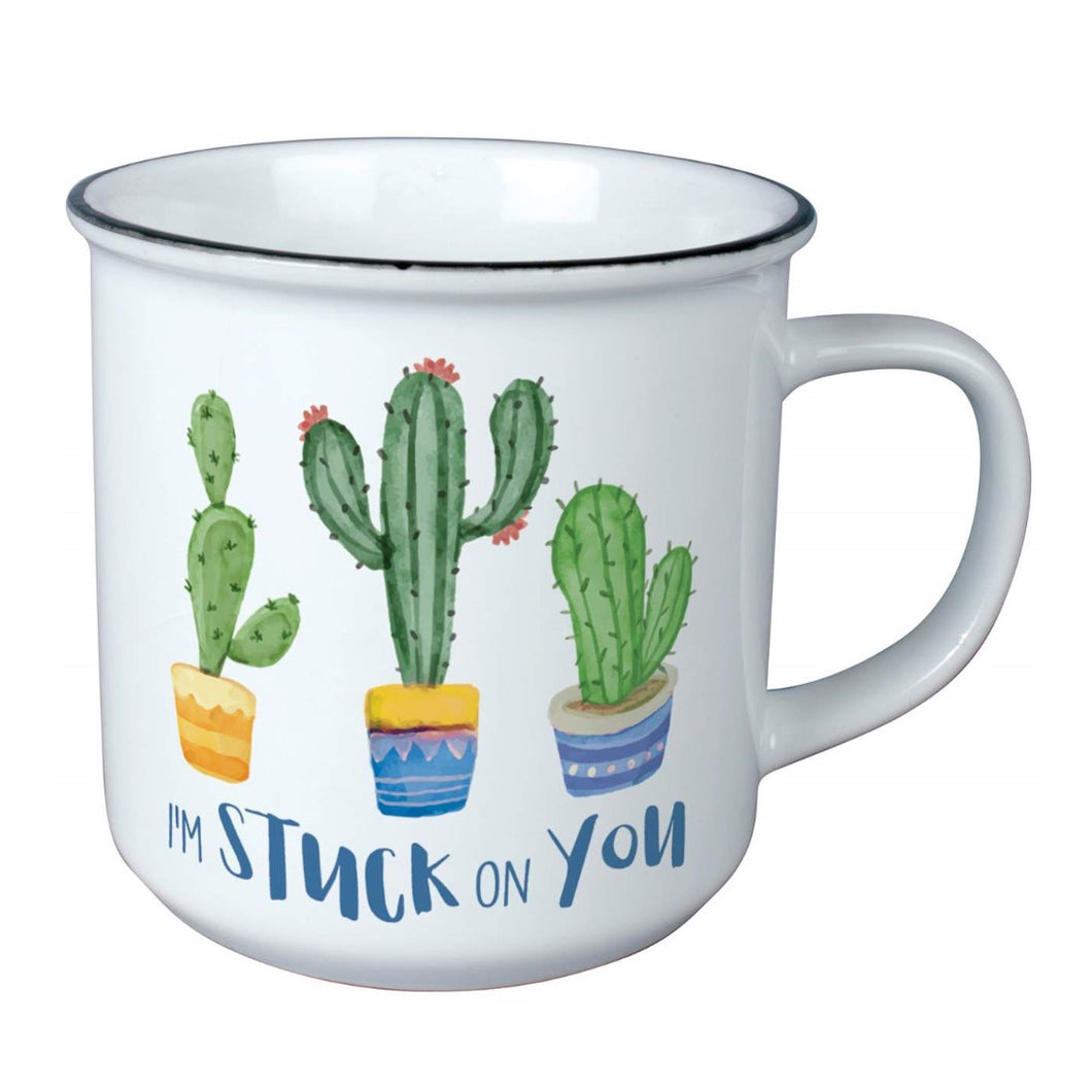 Ceramic Mug, Stuck on You Cactus,13oz - Floral Acres Greenhouse & Garden Centre