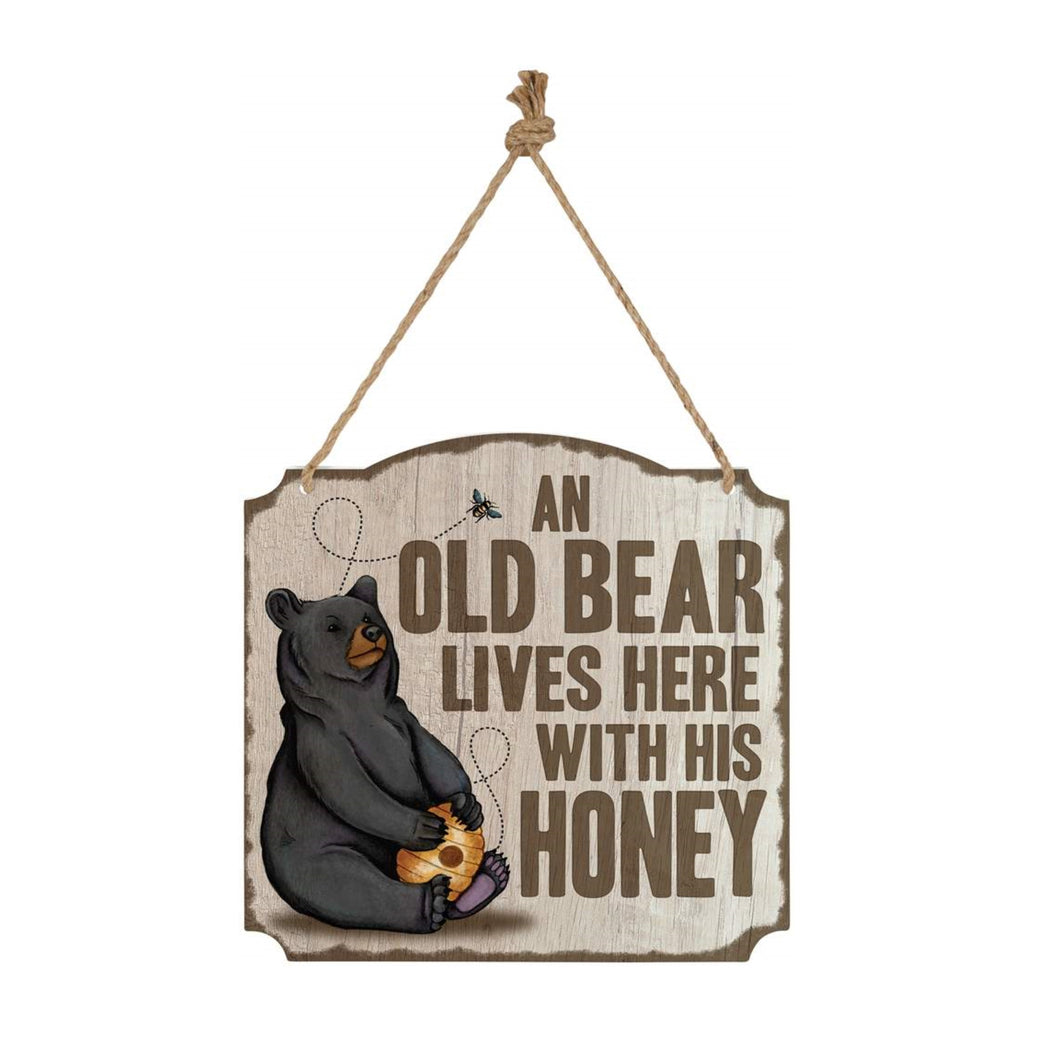 Metal Wall Sign, Old Bear with His Honey - Floral Acres Greenhouse & Garden Centre