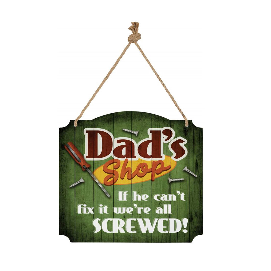 Metal Wall Sign, Dad's Shop - Floral Acres Greenhouse & Garden Centre