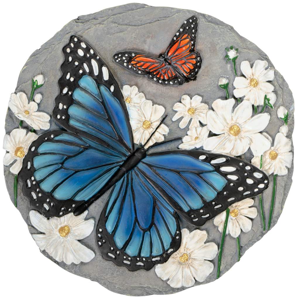 Garden Stone, 8.25in, Butterflies - Floral Acres Greenhouse & Garden Centre