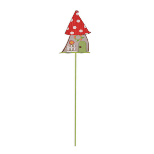 Plant Pick, Red Mushroom Gnome House - Floral Acres Greenhouse & Garden Centre