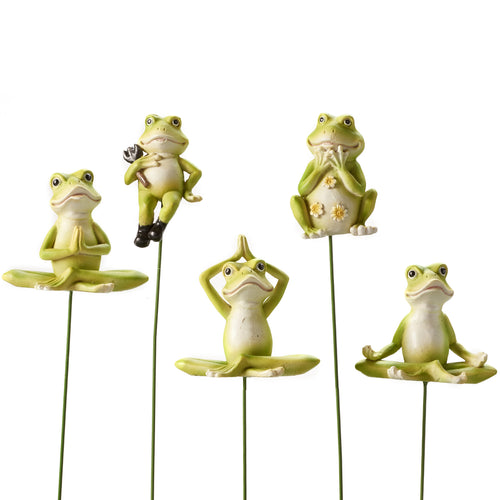 Plant Pick, Posing Frog, 5 Assorted - Floral Acres Greenhouse & Garden Centre
