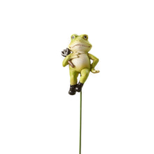 Load image into Gallery viewer, Plant Pick, Posing Frog, 5 Assorted - Floral Acres Greenhouse &amp; Garden Centre
