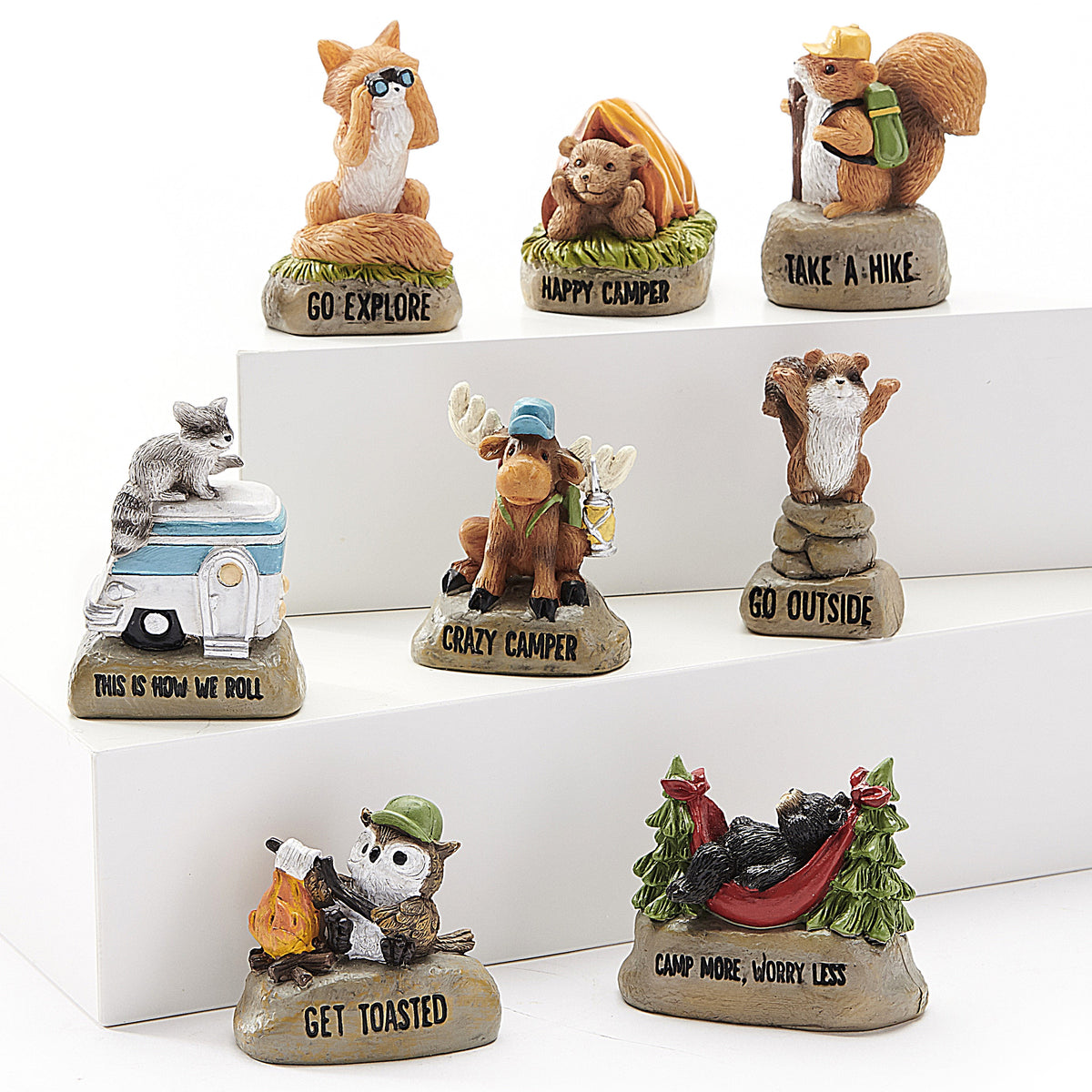 Camping Critter Figurine with Sentiment, 8 Asst - Floral Acres Greenhouse & Garden Centre
