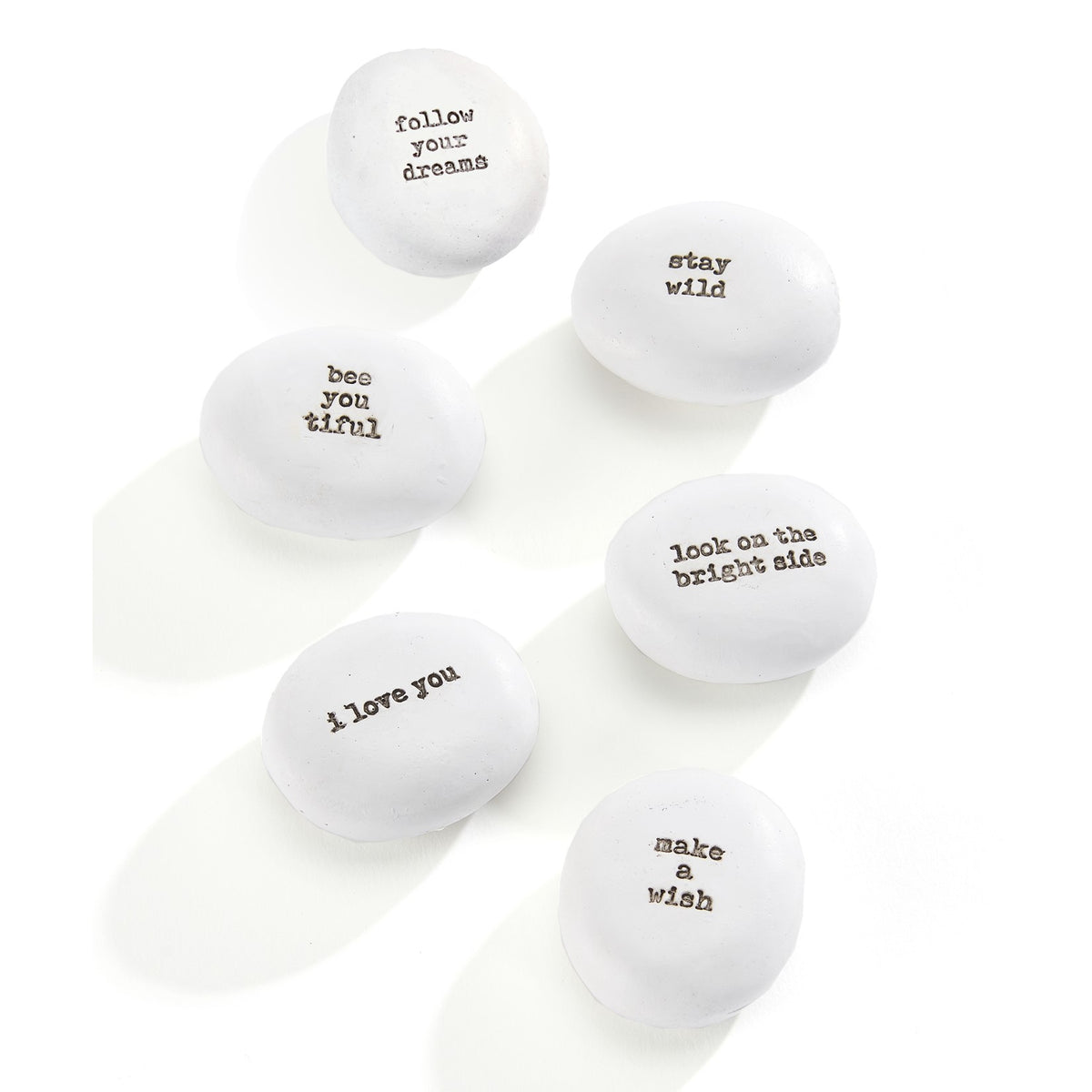 Decorative Stone with Icon and Sentiment, 6 Asst - Floral Acres Greenhouse & Garden Centre