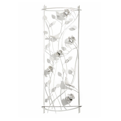 Metal Garden Trellis, Meadow, Antique White - Floral Acres Greenhouse & Garden Centre