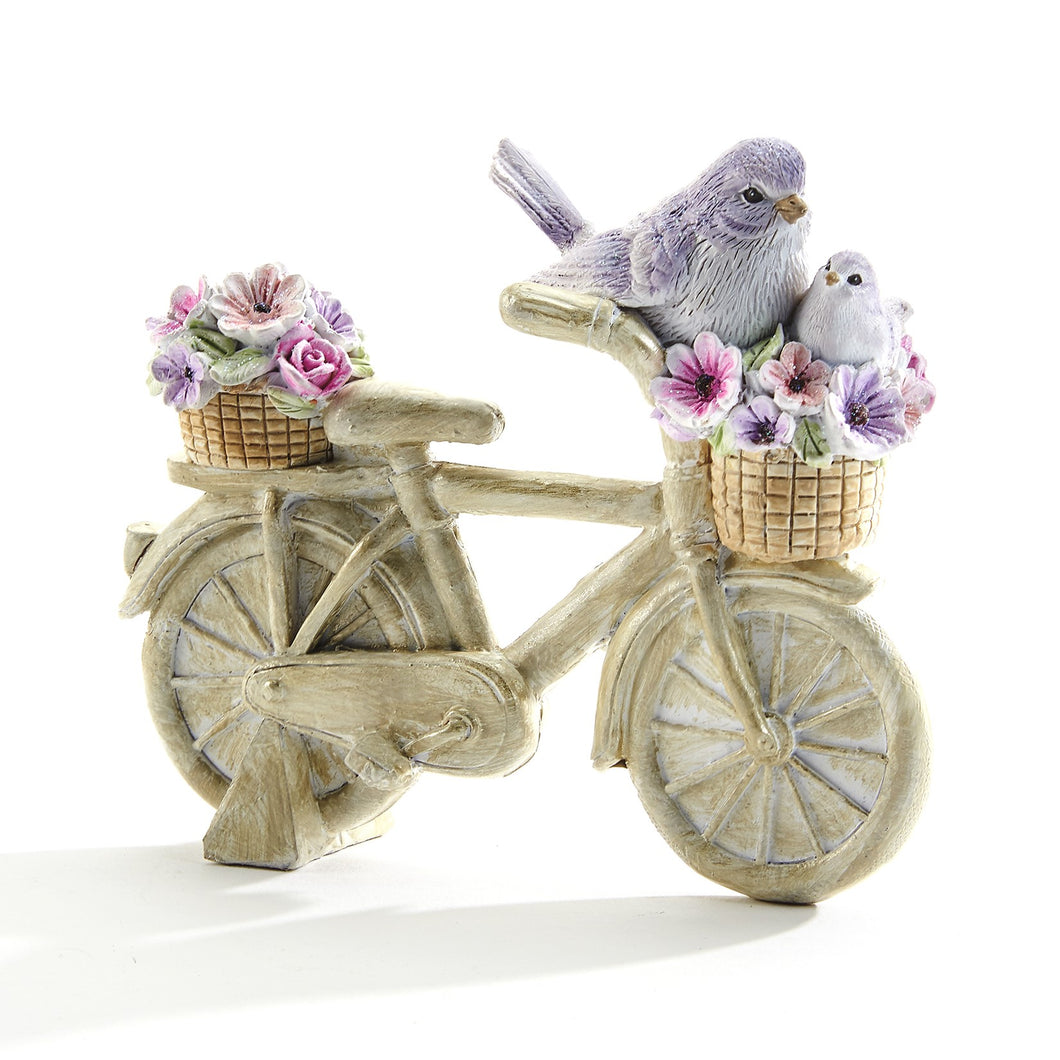 Bicycle with Birds Figurine - Floral Acres Greenhouse & Garden Centre