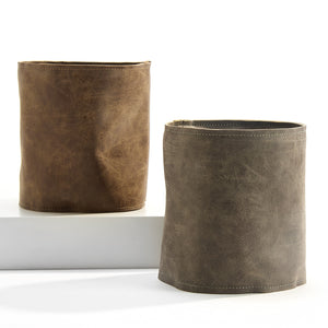 Pot, 4in, Faux Leather, 2 Assorted - Floral Acres Greenhouse & Garden Centre