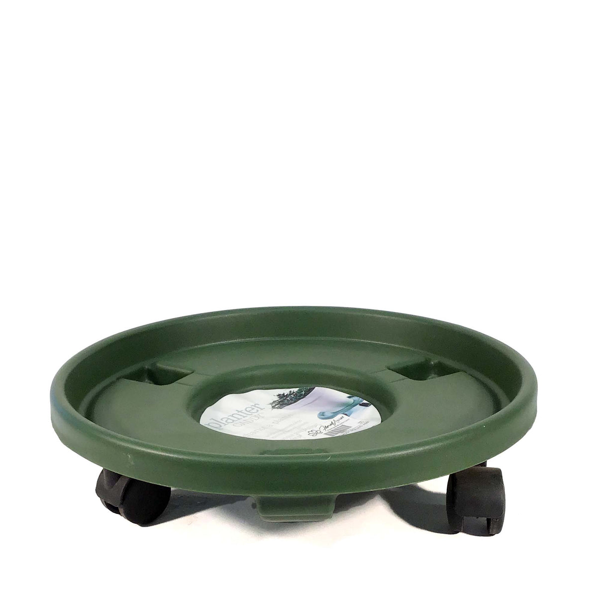 Planter Caddy, Plastic, Rolling, Neutral Colors