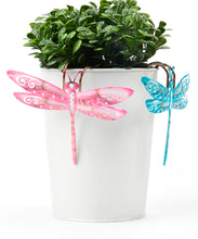 Load image into Gallery viewer, Metal Dragonfly Pot Hugger, 4 Assorted - Floral Acres Greenhouse &amp; Garden Centre
