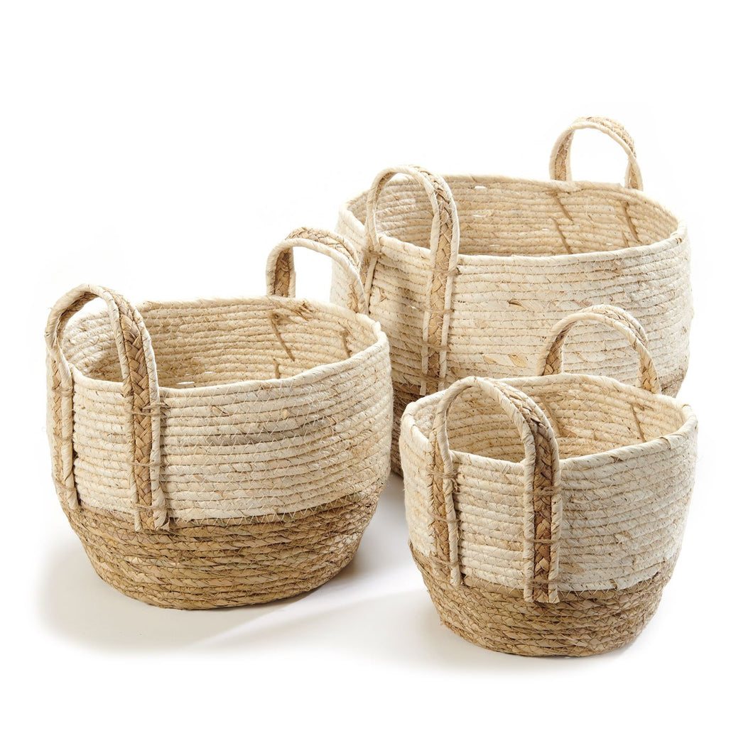Maize & Cattail Woven Storage Basket, Medium - Floral Acres Greenhouse & Garden Centre