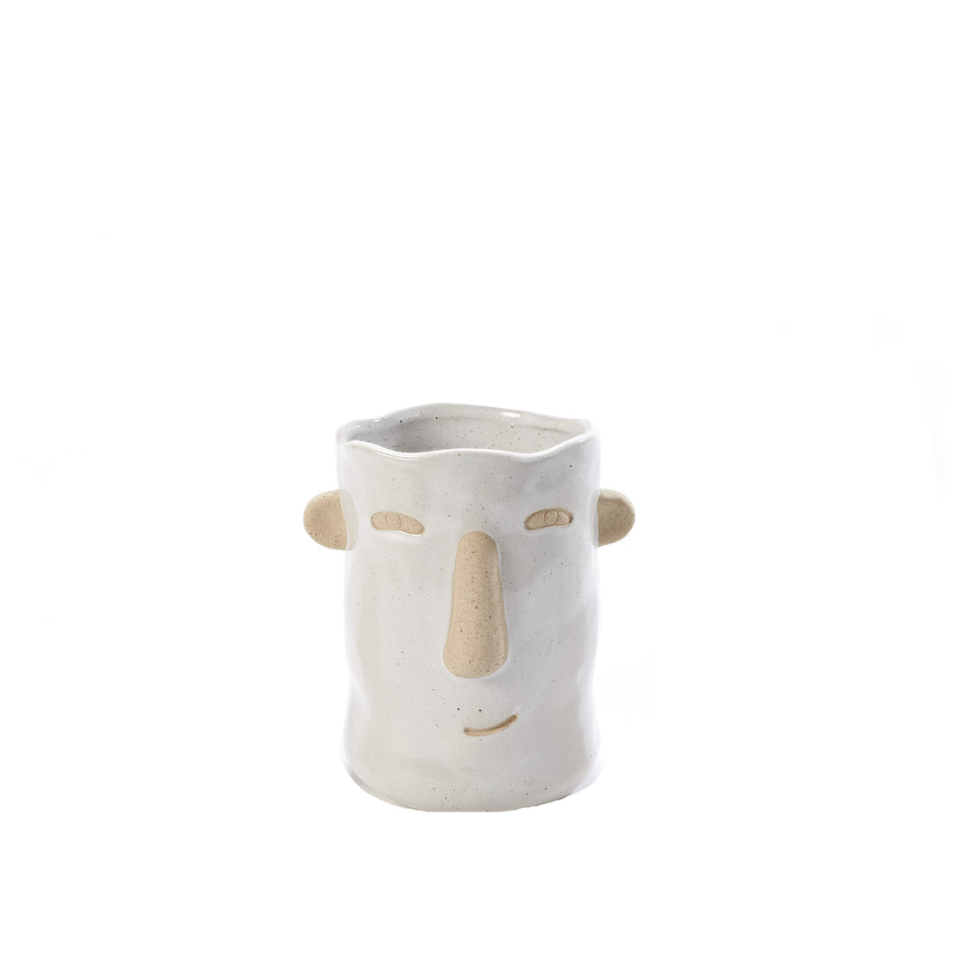 Planter, Ceramic, Face, Small - Floral Acres Greenhouse & Garden Centre