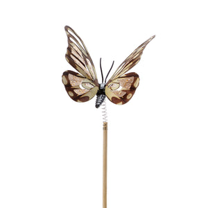 Plant Pick, Butterfly Bobble Head, 6 Assorted - Floral Acres Greenhouse & Garden Centre