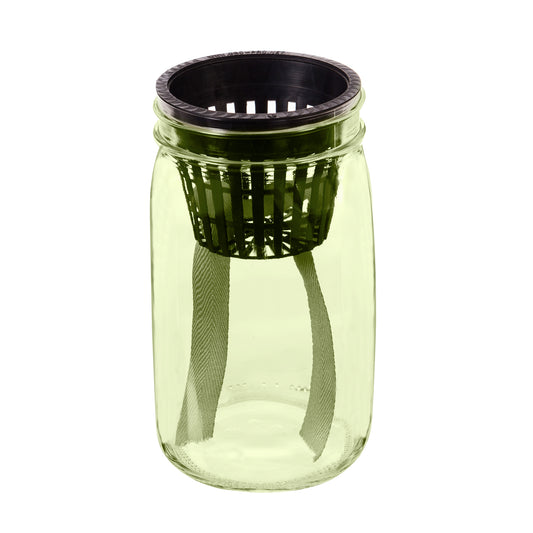 Planter, Glass, Self-Wicking Mason Jar, 4 Assorted