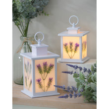 Load image into Gallery viewer, LED Lantern, Purple Lilac Design, Large - Floral Acres Greenhouse &amp; Garden Centre
