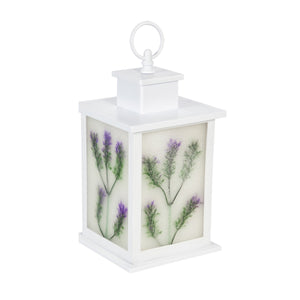 LED Lantern, Purple Lilac Design, Large - Floral Acres Greenhouse & Garden Centre