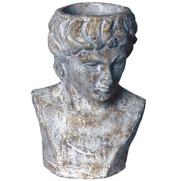 Planter, Caesar Bust Sculpture, Open Head - Floral Acres Greenhouse & Garden Centre