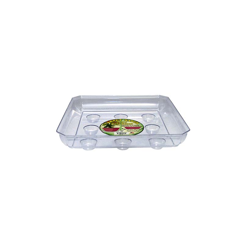 Saucer, 10in, Plastic, Square Carpet Saver, Footed - Floral Acres Greenhouse & Garden Centre