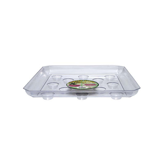 Saucer, 12in, Plastic, Square Carpet Saver, Footed - Floral Acres Greenhouse & Garden Centre