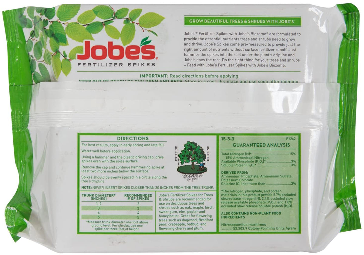 Jobe's Tree & Shrub Fertilizer Spike [15-3-3], 9pk - Floral Acres Greenhouse & Garden Centre