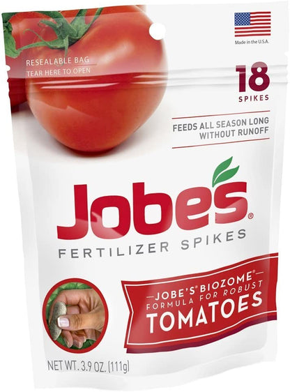 Jobe's Tomato Fertilizer Spike [6-18-6], 18pk - Floral Acres Greenhouse & Garden Centre
