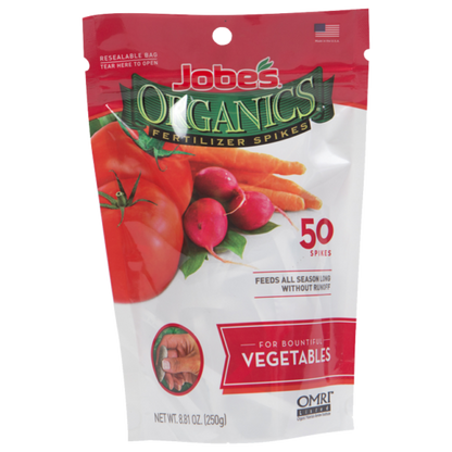 Jobe's Organic Vegetable Spike [2-7-4], 50pk - Floral Acres Greenhouse & Garden Centre