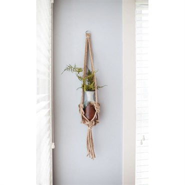 Plant Hanger, Natural Knotted Rope, 36in