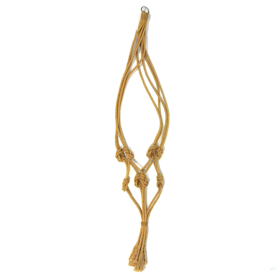 Plant Hanger, Natural Knotted Rope, 36in