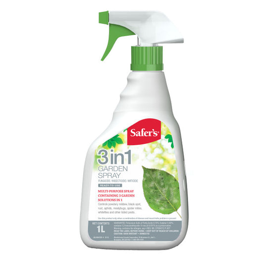 Safer's 3-In-1 Garden Spray, Ready-to-Use 1L - Floral Acres Greenhouse & Garden Centre