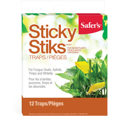 Safer's Sticky Stiks Insect Trap, 12 Pack - Floral Acres Greenhouse & Garden Centre