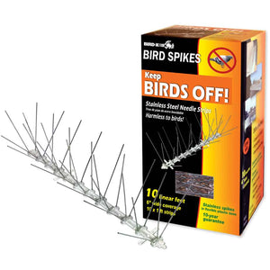 Bird Spikes, Stainless Steel Needle Strips, 10ft - Floral Acres Greenhouse & Garden Centre
