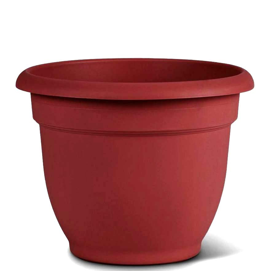 Planter, 12in, Ariana Self-Watering, Burnt Red