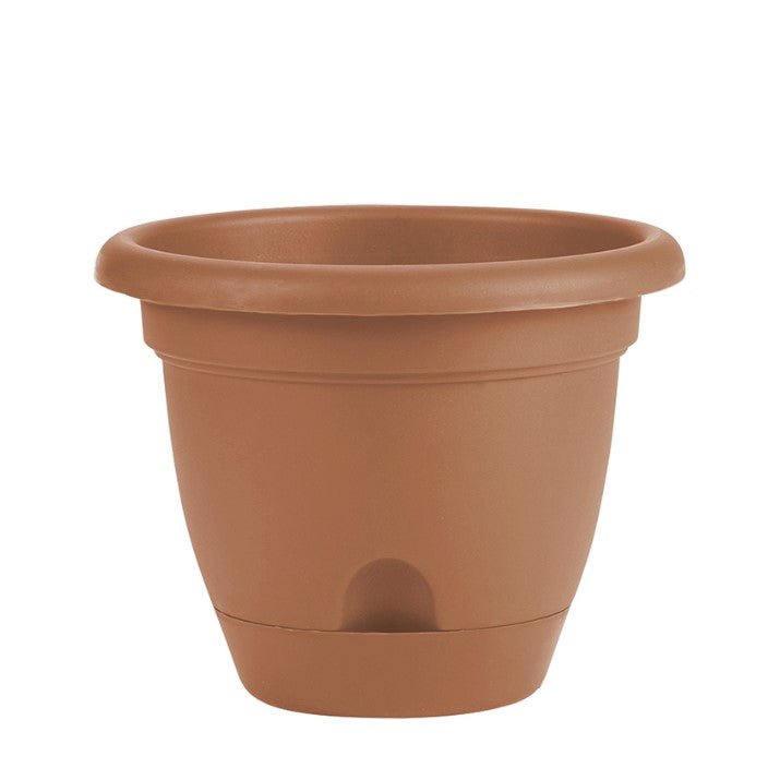 Planter, 8in, Lucca Self-Watering, Terra Cotta - Floral Acres Greenhouse & Garden Centre