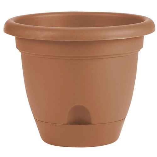 Planter, 12in, Lucca Self-Watering, Terra Cotta - Floral Acres Greenhouse & Garden Centre