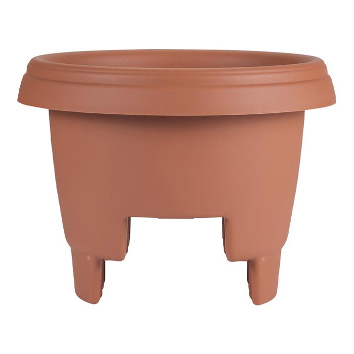 Planter, 24in, Deck Rail, Terra Cotta - Floral Acres Greenhouse & Garden Centre
