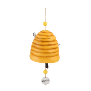 Portly Bee Hive Ceramic Wind Chime, 5in - Floral Acres Greenhouse & Garden Centre