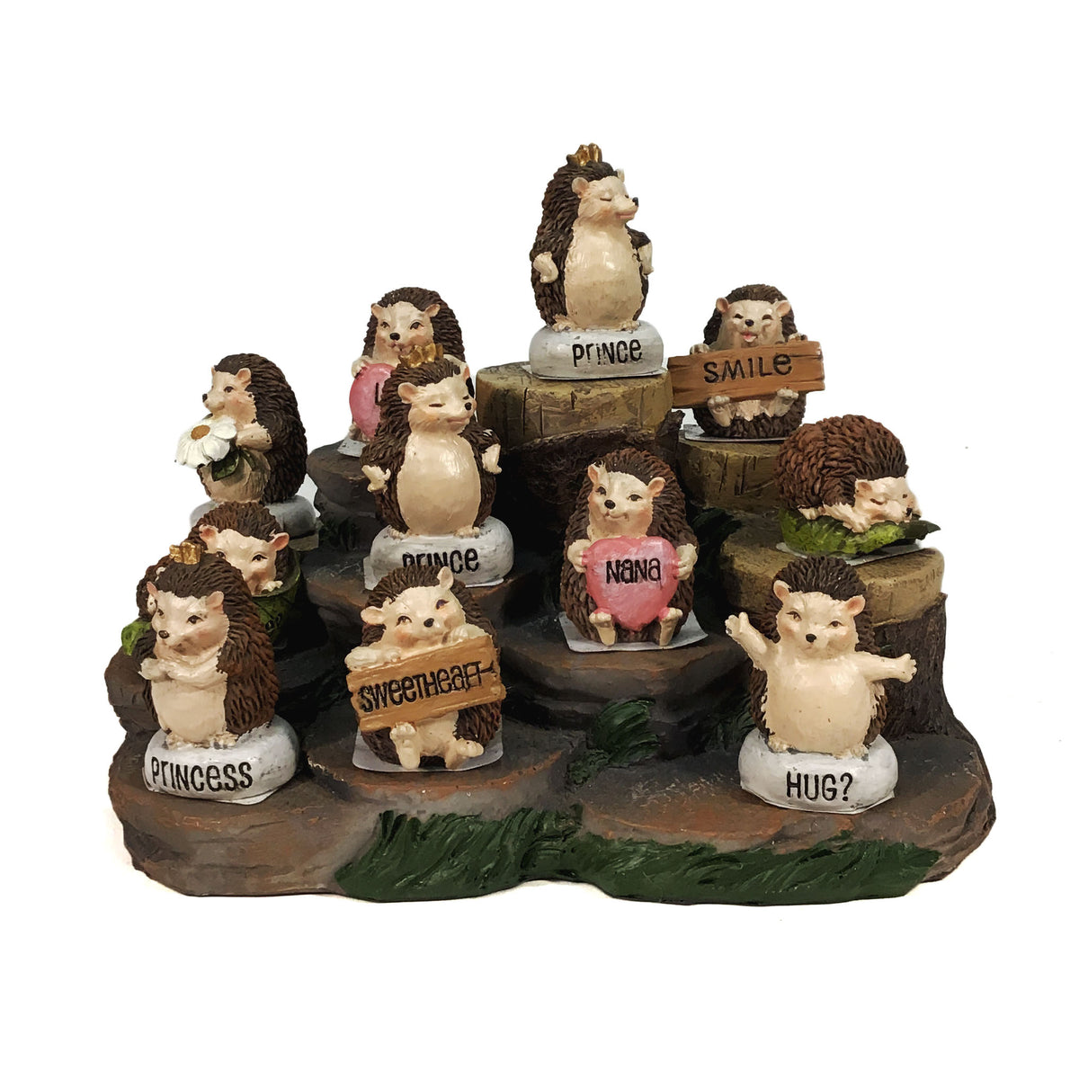 Polystone Mini Hedgehog Figurine, Assorted