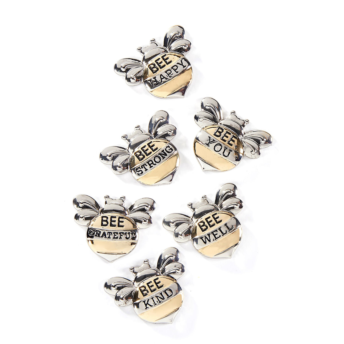 Metal Bee Token, 6 Assorted - Floral Acres Greenhouse & Garden Centre