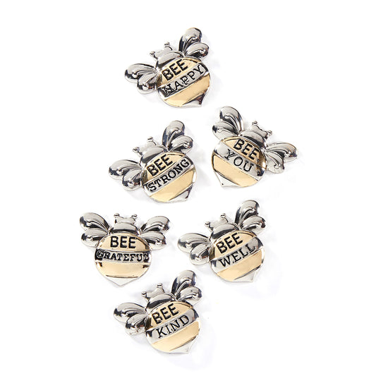 Metal Bee Token, 6 Assorted - Floral Acres Greenhouse & Garden Centre