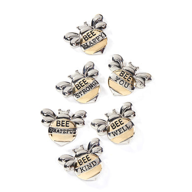 Metal Bee Token, 6 Assorted - Floral Acres Greenhouse & Garden Centre