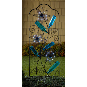 Solar Floral Bottle Tree Garden Stake, 51in - Floral Acres Greenhouse & Garden Centre