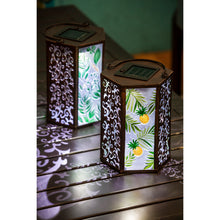 Load image into Gallery viewer, Hand Painted Solar Glass/Metal Lantern, Pineapple - Floral Acres Greenhouse &amp; Garden Centre

