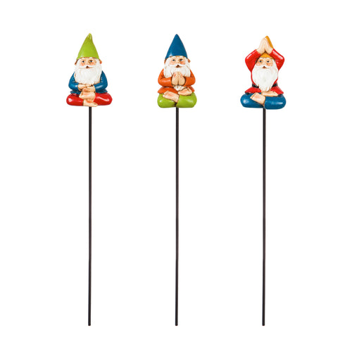 Plant Pick, Yoga Gnome, 3 Assorted - Floral Acres Greenhouse & Garden Centre