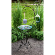Load image into Gallery viewer, Bird Bath Stand, Metal, Dual Shepherd&#39;s Hook, 18in - Floral Acres Greenhouse &amp; Garden Centre
