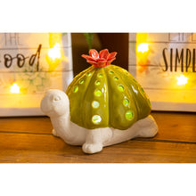 Load image into Gallery viewer, LED Ceramic Turtle with Succulent on Back - Floral Acres Greenhouse &amp; Garden Centre
