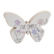 Load image into Gallery viewer, Wood Floral Butterfly with Sentiment, 2 Assorted - Floral Acres Greenhouse &amp; Garden Centre
