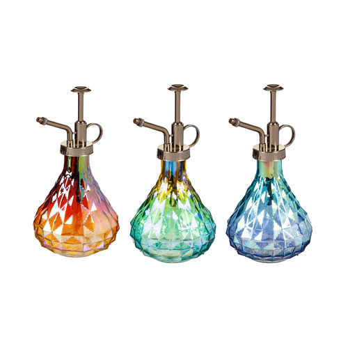 Iridescent Faceted Glass Plant Mister, 3 Assorted - Floral Acres Greenhouse & Garden Centre
